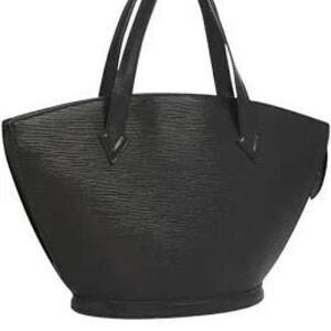 Louis Vuitton Epi Saint Jacques Shoulder Bag Black Leather Bucket Purse Luxury